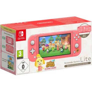 Console Nintendo Switch Lite Corail Edition Limitee (marie Hawai) + Animal Crossing New Horizons