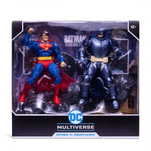 Dc - Superman Vs Armored Batman - Figurine Articulee 18cm