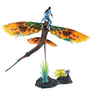 Avatar La Voie De L Eau - Large Jake Sully & Skimwing - Figurine Deluxe