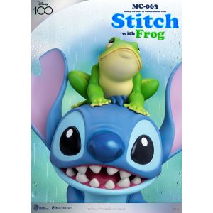 Disney 100eme Annivers. - Stitch Avec Grenouille - Statuette Master Craft 34cm