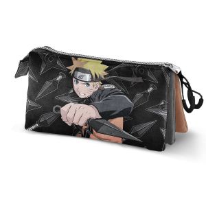 Naruto - Plumier 3 Compartiments 23x11x10 - Matiere Recyclee